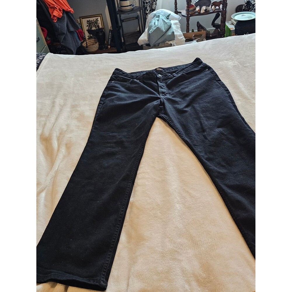 Lee Black Denim Jeans with Yellow Logo Patch